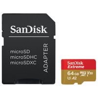 SanDisk microSD Extreme - 64GB - Inklusive RescuePro Deluxe - UHS-I/U3/Full HD/4K UHD