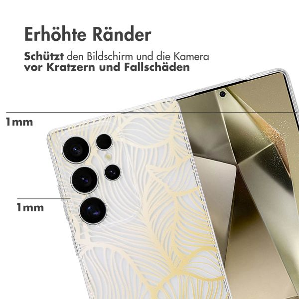 imoshion Design Hülle für das Samsung Galaxy S25 Ultra - Golden Leaves