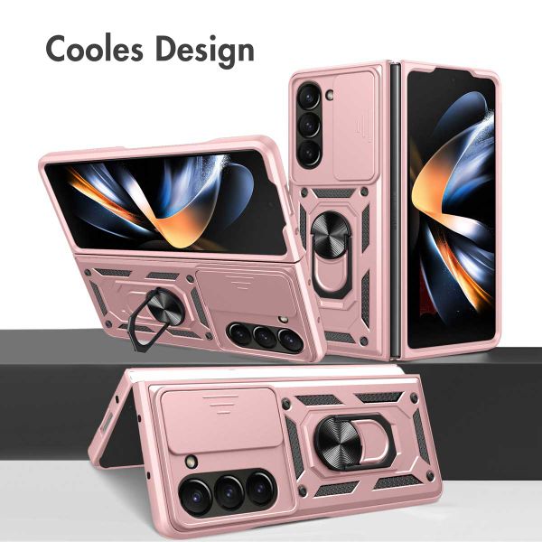 imoshion Rugged Back Cover mit Ring für das Samsung Galaxy Z Fold 5 - Rose Gold