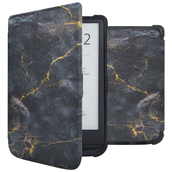 imoshion Design Slim Soft Case Sleepcover für das Pocketbook Touch Lux 5 / HD 3 / Basic Lux 4 / Vivlio Lux 5 - Black Marble