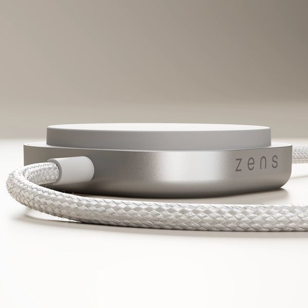 Zens Pro 2 USB-C-Kabel mit kabellosem Ladegerät für Telefon / Earbuds - MagSafe und Qi2 - Weiß