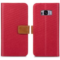 imoshion Luxuriöse Canvas-Klapphülle Samsung Galaxy S8 - Rot