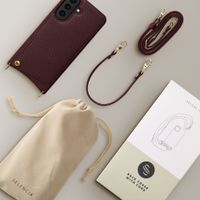 Selencia Nova HandyHülle mit Kordel und Kartenhalter Samsung Galaxy A57 (5G) - Bold Burgundy