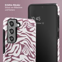 Selencia Vivid Back Cover Samsung Galaxy S21 FE - Trippy Swirl Dark Rose