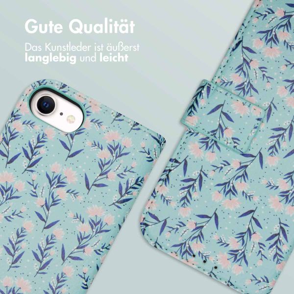 imoshion Design Klapphülle iPhone SE (2022 / 2020) / 8 / 7 / 6(s) - Blue Flowers
