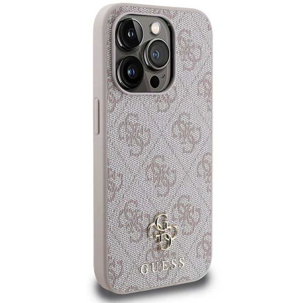 Guess 4G Metal Logo Back Cover MagSafe Apple iPhone 15 Pro - Rosa