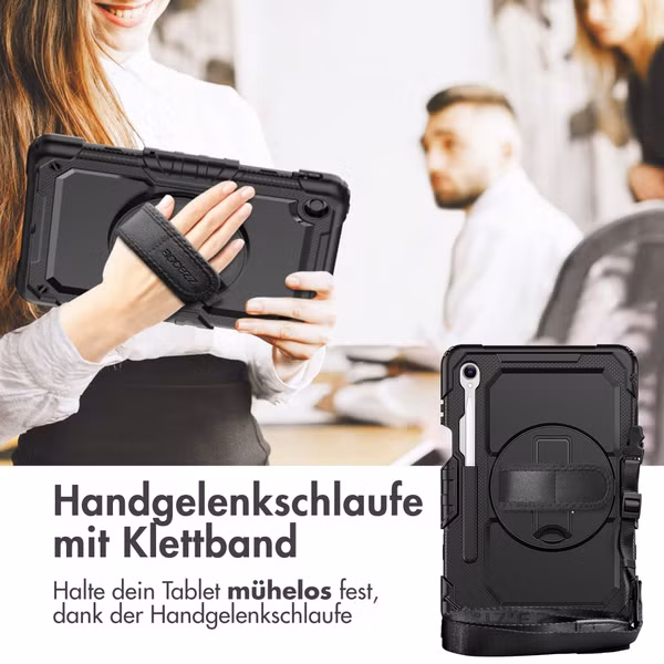 Accezz Robustes Back Cover mit Schultergurt Samsung Galaxy Tab S11 Ultra - Schwarz