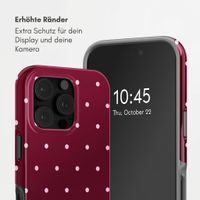 Selencia Vivid Rückabdeckung mit MagSafe Apple iPhone 16 Pro - Happy Dots Burgundy