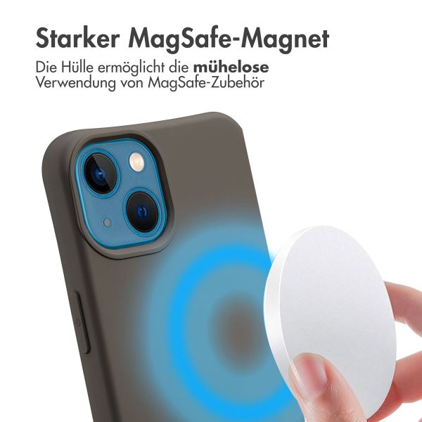 imoshion Color Backcover mit abtrennbarem Band MagSafe für das Apple iPhone 13 - Black Coffee
