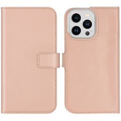 Selencia Echtleder Klapphülle Apple iPhone 14 Pro Max - Dusty Pink