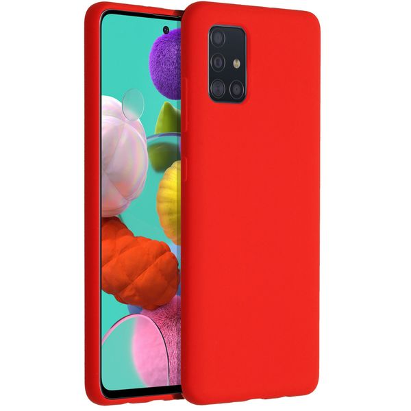 Accezz Liquid Silikoncase Rot für das Samsung Galaxy A51