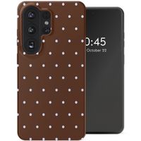 Selencia Vivid Back Cover Samsung Galaxy S26 Ultra - Happy Dots Chocolate