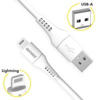 Accezz Lightning- auf USB-Kabel für das iPhone 13 Pro Max - MFI-zertifiziertes - 1 m - Weiß