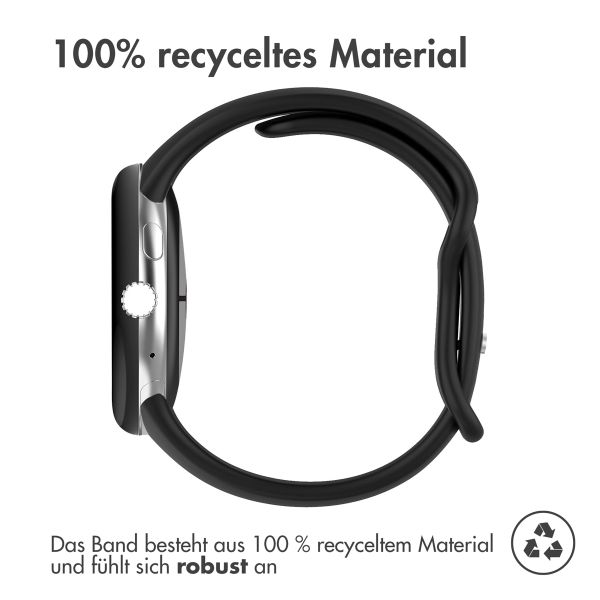 imoshion Silikon-Armband⁺ für  Google Pixel Watch / Watch 2 / Watch 3 / Watch 4 (41 mm) - Größe S - Schwarz