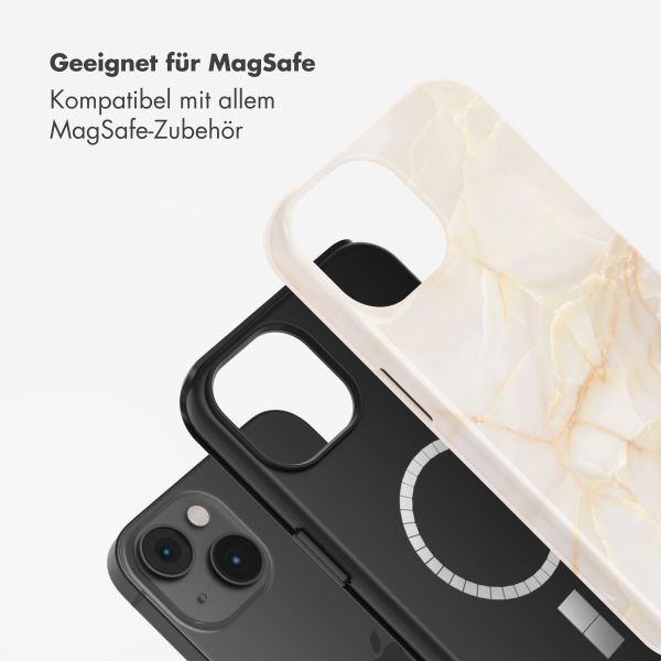 Selencia Vivid Rückabdeckung mit MagSafe Apple iPhone 14 - Golden Beige Marble