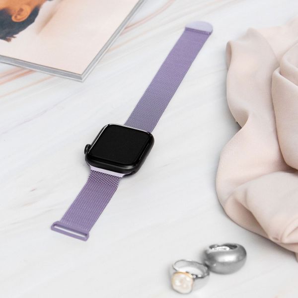 imoshion Mailändische Magnetarmband für die Apple Watch Series 1-9 / SE - 38/40/41 mm / Series 10 - 42 mm - Größe S - Violett