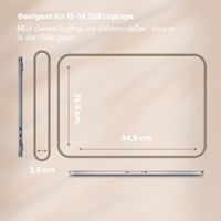 Selencia Cord Laptop Hülle 13-14 Zoll - Laptop Sleeve - Beige
