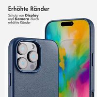 Accezz MagSafe Leather Backcover für das Apple iPhone 16 Pro Max - Nightfall Blue