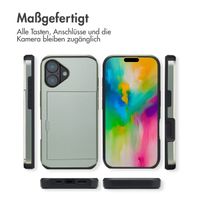 imoshion Backcover mit Kartenfach für das iPhone 16 - Grün