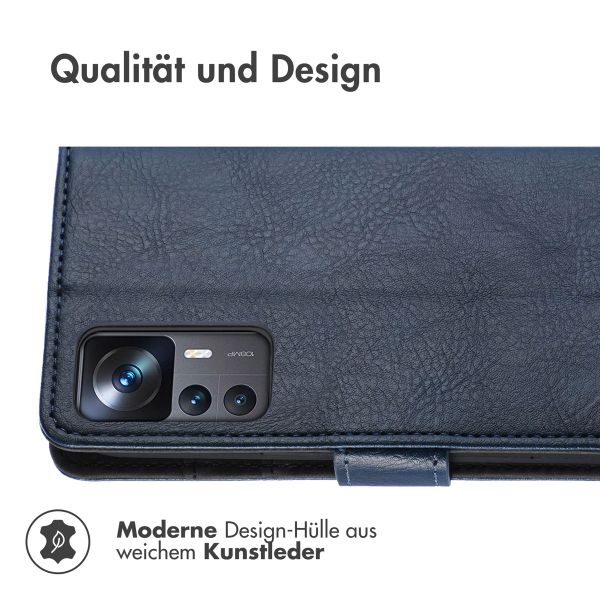 imoshion Luxuriöse Klapphülle für das Xiaomi 12T (Pro) - Dunkelblau