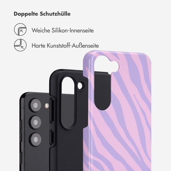 Selencia Vivid Back Cover Samsung Galaxy S23 - Zebra Light Pink Lilac
