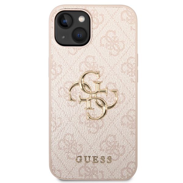 Guess 4G Metal Logo Back Cover für das iPhone 14 - Rosa