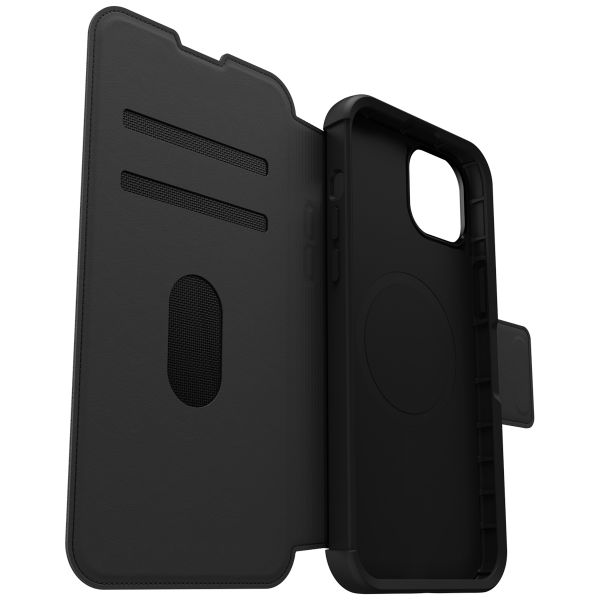 OtterBox ﻿Strada-Klapphülle MagSafe für das iPhone 15 Plus - Schwarz