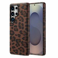 Selencia Sabi Backcover Leopardenmuster mit MagSafe Samsung Galaxy S25 Ultra - Mocha Brown