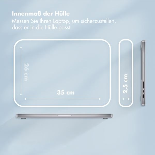 Selencia Puffy Laptop Hülle 15-16 Zoll - Laptop Sleeve - Slate Blue