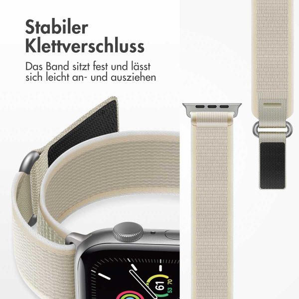 imoshion Nylon-Armband Trail für die Apple Watch Series 1 bis 9 / SE (38/40/41 mm) | Series 10 (42 mm) - Starlight