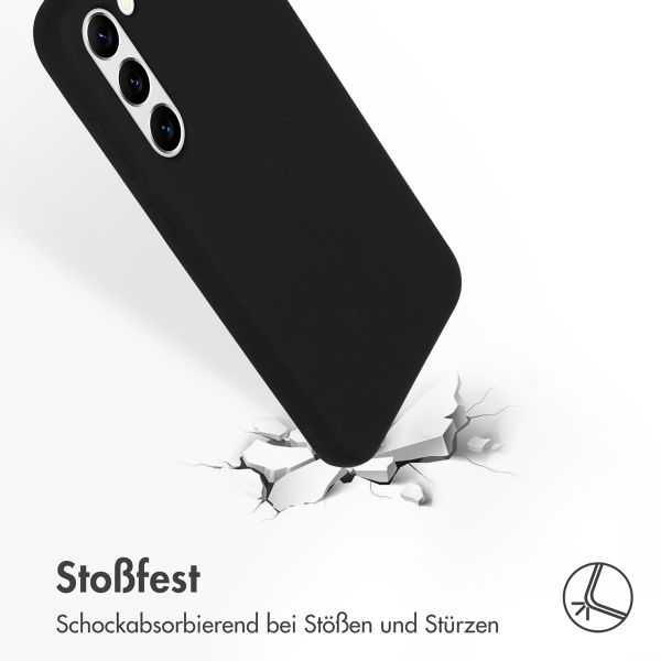 Accezz Liquid Silikoncase für das Samsung Galaxy S23 Plus - Schwarz