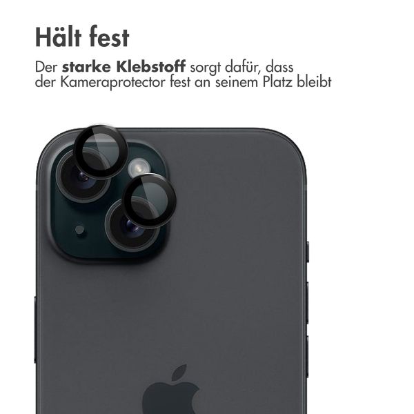 imoshion 2er-Pack Objektivschutz für Kamera für das Apple iPhone 15 / 15 Plus - Black