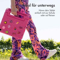 imoshion Kindersichere Schutzhülle mit abnehmbaren Ansteckern Samsung Galaxy Tab A11 Plus / A9 Plus - Rosa