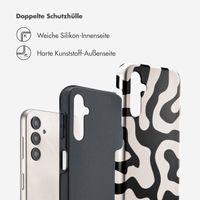 Selencia Vivid Tough Back Cover für das Samsung Galaxy A14 (5G/4G) - Art Wave Black