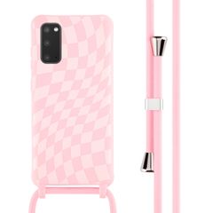 imoshion Silikonhülle design mit Band für das Samsung Galaxy S10 - Retro Pink