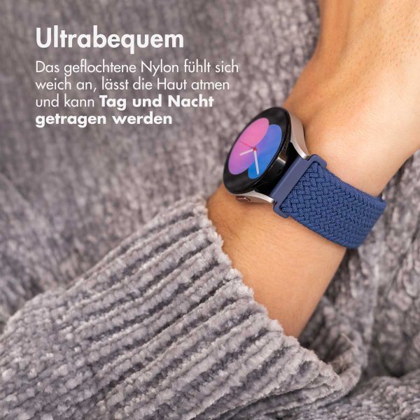 imoshion Gewebtes Nylonarmband - Universeller 22-mm-Anschluss - Dunkelblau