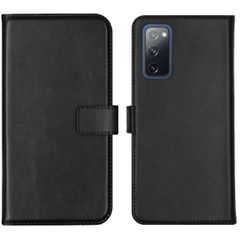 Selencia Echtleder Klapphülle Samsung Galaxy S20 FE - Schwarz