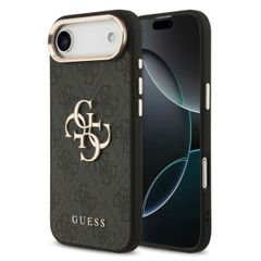 Guess 4G Metal Logo Back Cover Apple iPhone Air - Gold Edge - Black