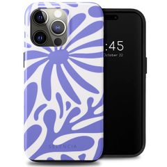 Selencia Vivid Tough Back Cover für das iPhone 15 Pro Max - Modern Bloom Sapphire Blue