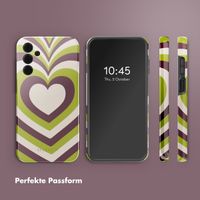 Selencia Vivid Back Cover Samsung Galaxy A15 (5G) - Double Hearts Plum Fern