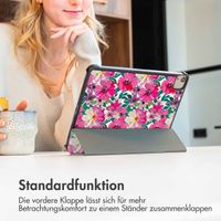 imoshion Design Trifold Klapphülle für das Samsung Galaxy Tab A9 Plus - Floral Water Color