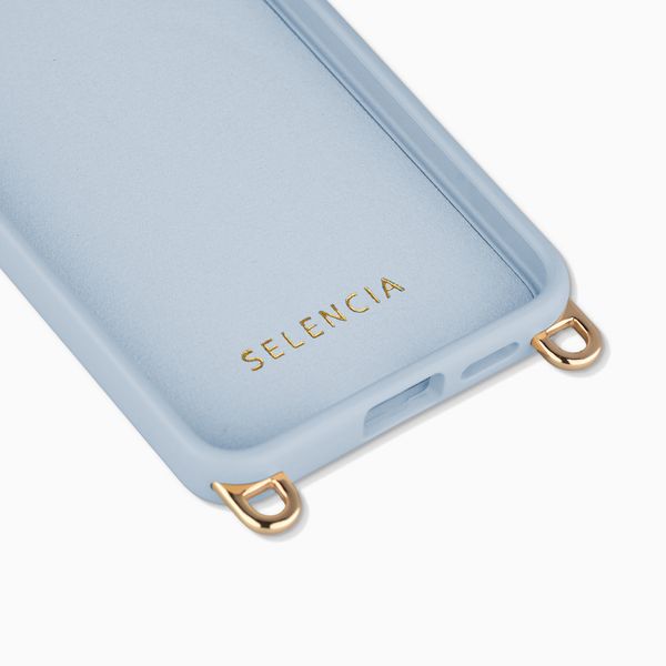 Selencia Rivièra Backcover mit MagSafe mit abnehmbaren Haken Samsung Galaxy S25 / S24 - Powder Blue