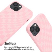 imoshion Silikonhülle design mit Band für das iPhone 13 - Retro Pink