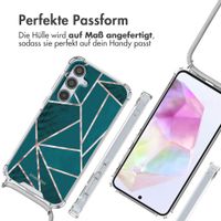 imoshion Design Hülle mit Band für das Samsung Galaxy A35 - Petrol Green Graphic