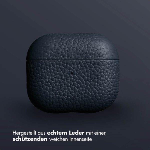 Accezz Echtes Leder Case Apple AirPods 3 - Dunkelblau