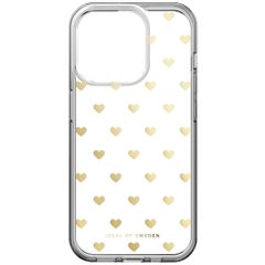 iDeal of Sweden Clear Case für das iPhone 15 Pro - Golden Hearts