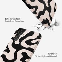 Selencia Vivid Back Cover Samsung Galaxy A34 (5G) - Art Wave Black