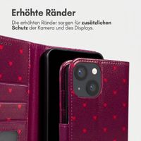 imoshion Design Klapphülle Apple iPhone 15 - Crush Check Coral Dust