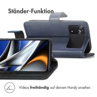 imoshion Luxuriöse Klapphülle Xiaomi Poco X4 Pro 5G - Dunkelblau