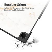 imoshion Design Trifold Klaphülle Samsung Galaxy Tab A11 / A9 8.7 Zoll - White Marble